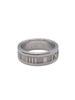 Tiffany & Co Vintage Atlas Sling Ring Silver